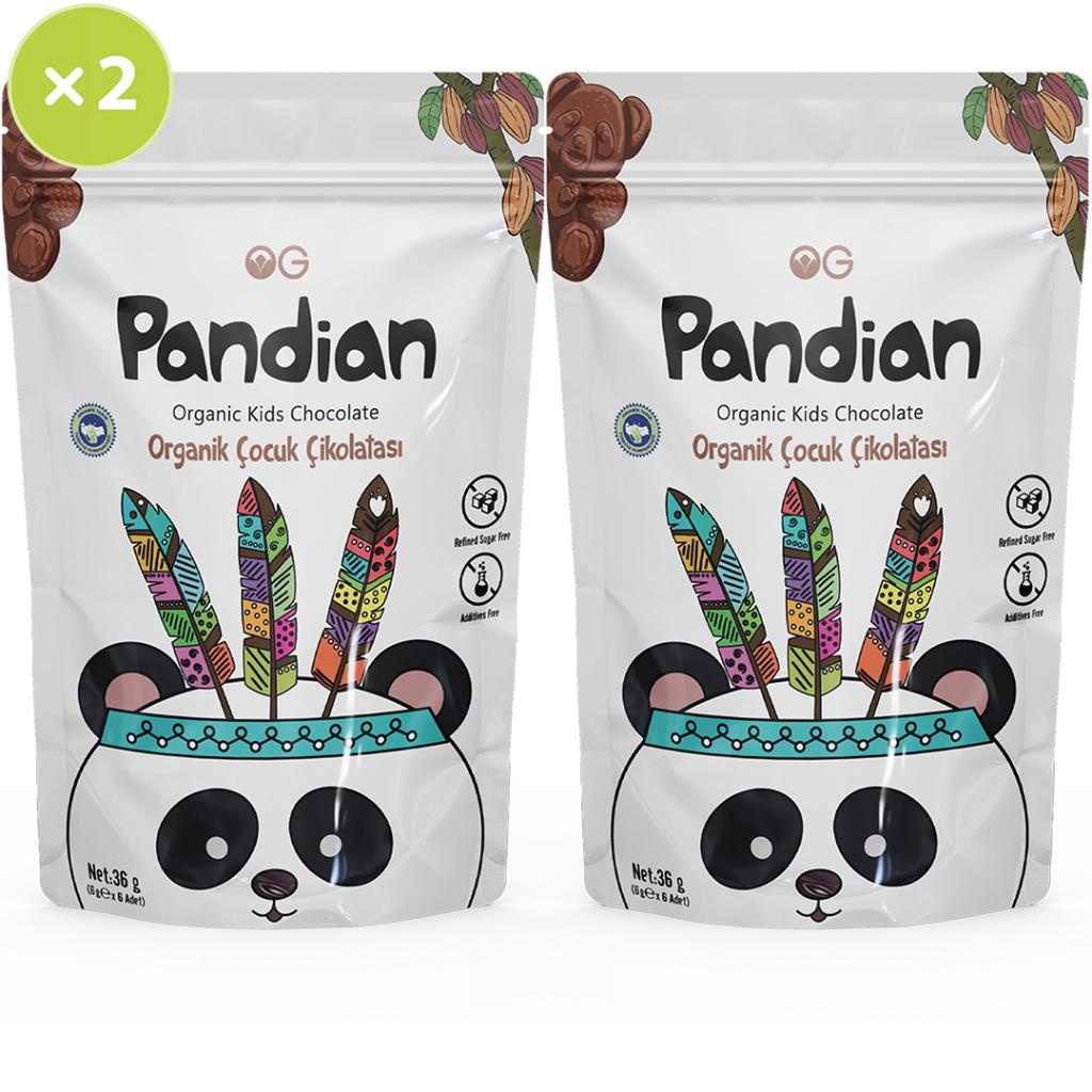 2'li Pandian Organik Çocuk Çikolatası 36 Gr