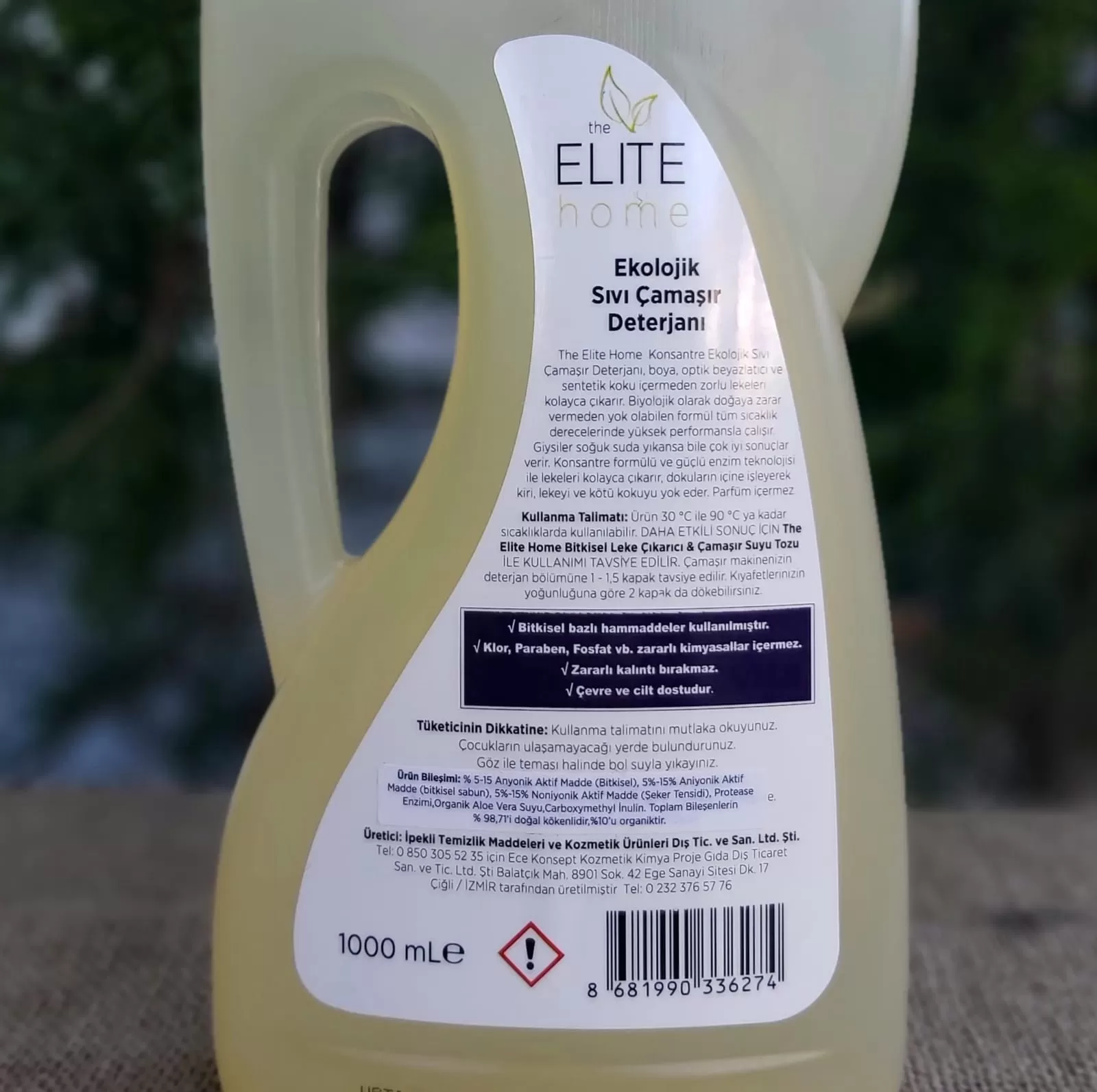 The Elite Home Organik Sıvı Çamaşır Deterjanı 1 Lt